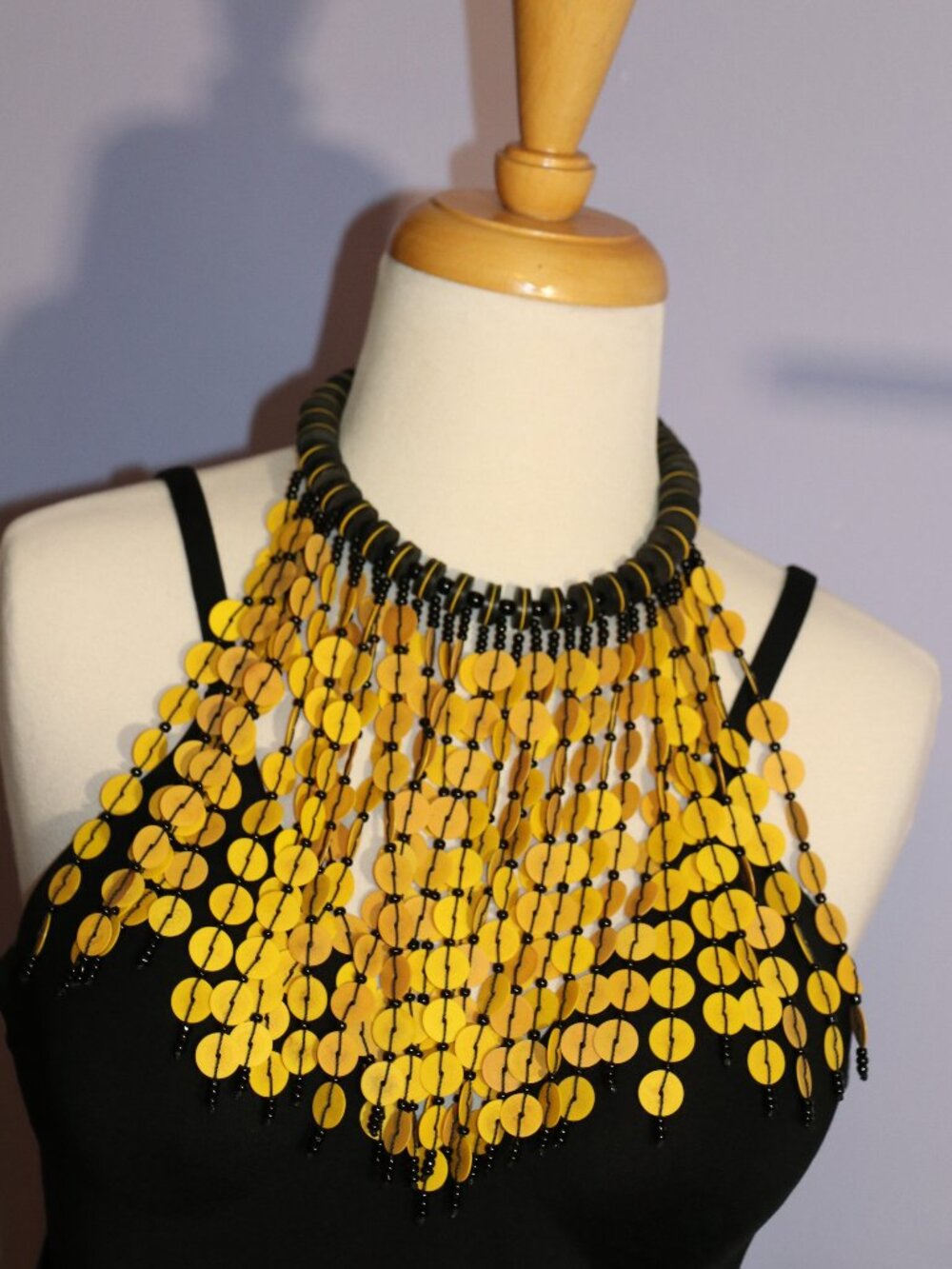 Handmade, African-Inspired Artisan Bib Necklace Boho Style